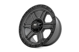 79 Series Wheel One-Piece Gunmetal Gray w/Black Ring 17x8.5 6x5.5 0mm Rough Country