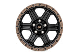 79 Series Wheel One-Piece Semi Gloss Black w/Bronze Ring 17x8.5 5x5 0mm Rough Country
