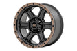 79 Series Wheel One-Piece Semi Gloss Black w/Bronze Ring 18x9 6x5.5 0mm Rough Country