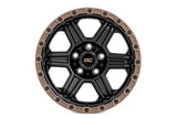 79 Series Wheel One-Piece Semi Gloss Black w/Bronze Ring 18x9 6x5.5 0mm Rough Country