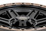79 Series Wheel One-Piece Semi Gloss Black w/Bronze Ring 18x9 6x135 0mm Rough Country