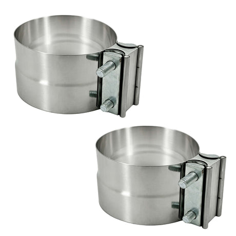 Trucktok 4"/5" Stainless Steel Exhaust Clamp Muffler Clamp Lap Joint Band Clamp Universal TruckTok