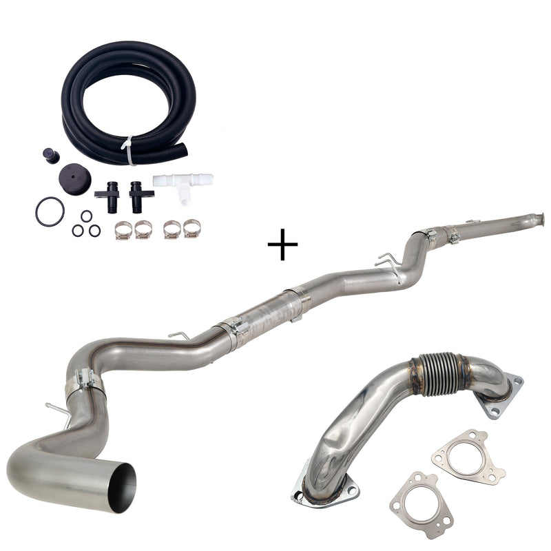 TruckTok 2007.5-2010 6.6L Duramax LMM 4"/5"  Dp-back DPF pipe & EGR delete kit
