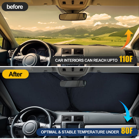 Trucktok Specially Customized  Universal Windshield Sunshade Summer Interior Cooler Auto Sun Protector TruckTok