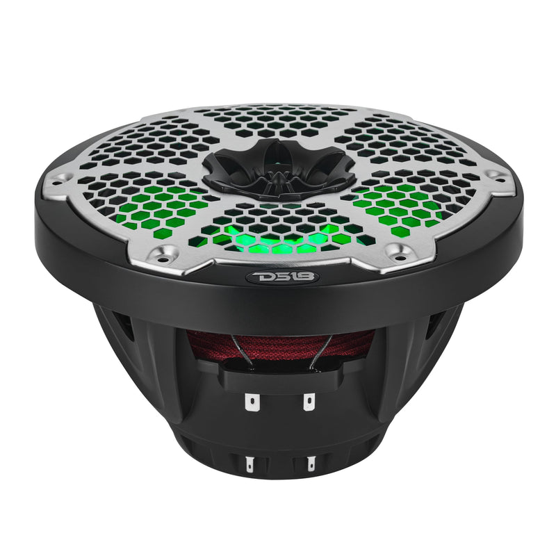 8” Marine 2-Way Hybrid Speaker with RGB LED, Compression Driver and Neodymium Magnet | 350W RMS 4-Ohm