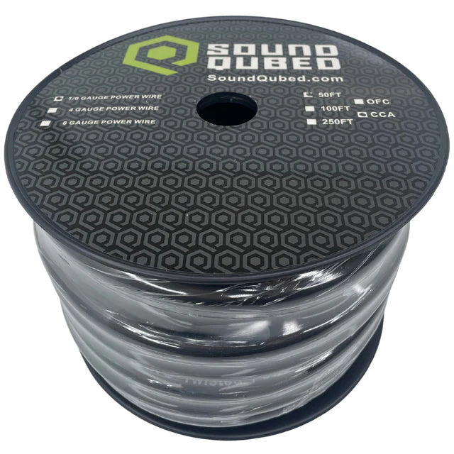SOUNDQUBED 1/0 Power and Ground Wire (50ft spool)
