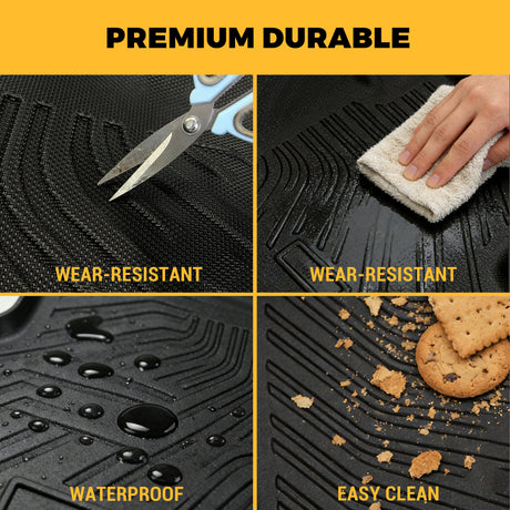 Trucktok 2025-2026 Dodge Ram 1500 Quad Cab All-Weather TPE Floor Mats TruckTok