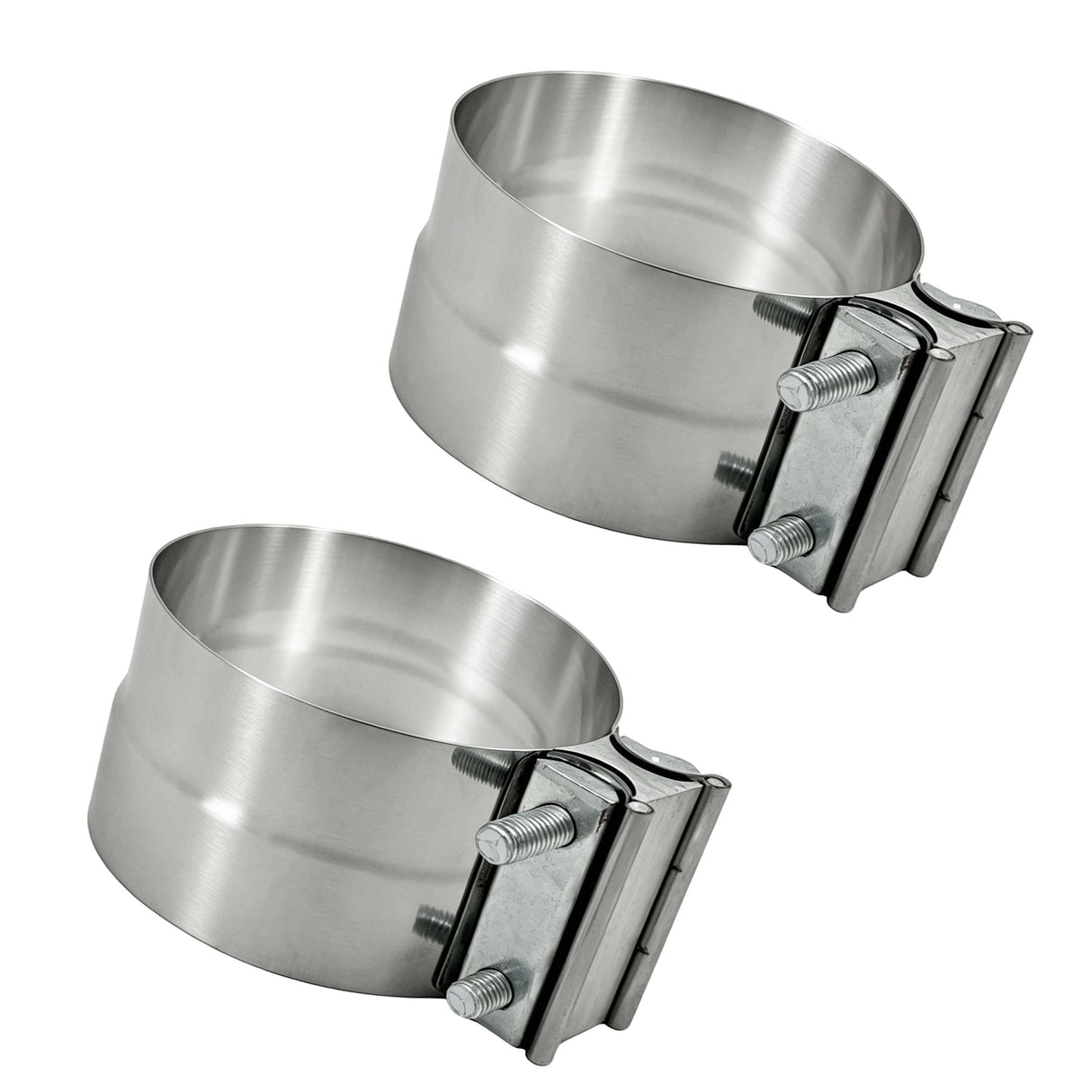 Trucktok 4"/5" Stainless Steel Exhaust Clamp Muffler Clamp Lap Joint Band Clamp Universal TruckTok