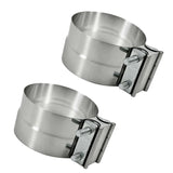 Trucktok 4"/5" Stainless Steel Exhaust Clamp Muffler Clamp Lap Joint Band Clamp Universal TruckTok