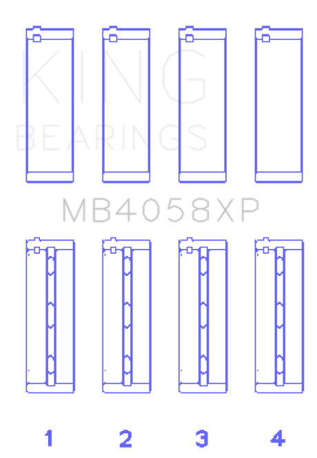 King Engine Bearings Nissan VQ35DE Performance Main Bearing Set - Size STDX
