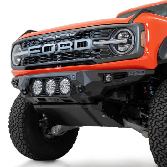 Addictive Desert Designs Front Bumper with Rigid 360 Mounts and Side Cube Light Mounts | 2022+ Ford Bronco Raptor