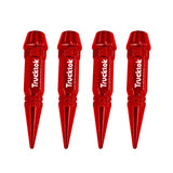 Trucktok 4pcs Aluminum Spike Bullet Valve Stem Caps Cover Wheel Tire Air Cap TruckTok