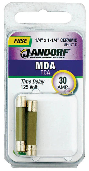 Jandorf Time Delay 250 Volt 30 Amp Fuse #60710 Jandorf