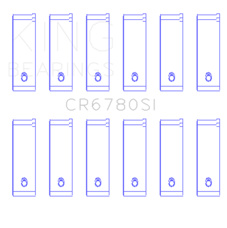 King Engine Bearings Chrysler 2.7L (Size +0.75mm) Connecting Rod Bearing Set