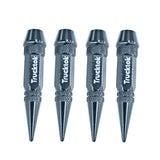 Trucktok 4pcs Aluminum Spike Bullet Valve Stem Caps Cover Wheel Tire Air Cap TruckTok