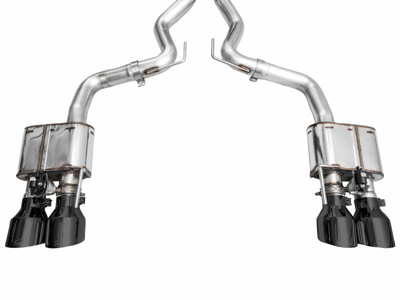 AWE 2024 Ford Mustang Dark Horse S650 RWD SwitchPath Catback Exhaust w/ Quad Diamond Black Tips