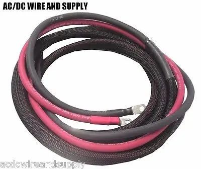 # 2 GAUGE HD 25 FT YAMAHA/MERCURY OUTBOARD BOAT BATTERY CABLES U.S.A MADE ACDCWIREANDSUPPLY
