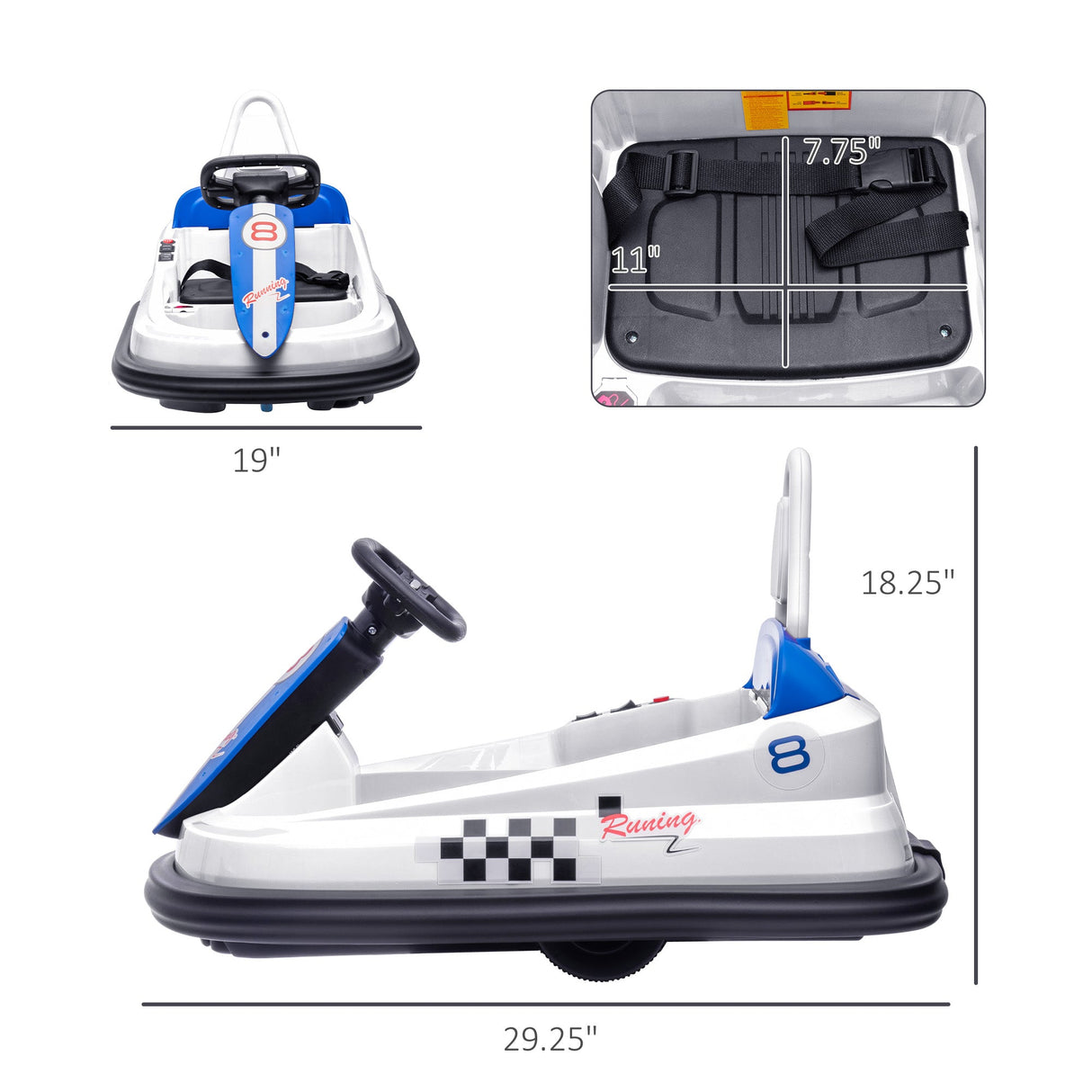 360° Rotating Electric Bumper Car for Kids - Fun Ride On Toy with 6V Battery