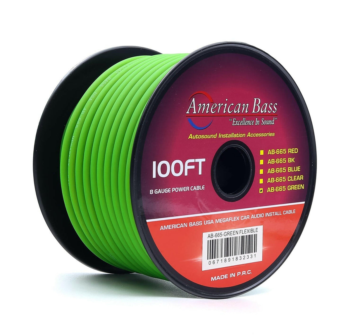 8 Gauge Mega Flex Power Cable 100ft Roll