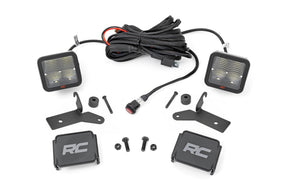 LED Light Kit Hinge Mount 2 Inch Spectrum Pair Jeep Gladiator JT/Wrangler JL (18-26) Rough Country