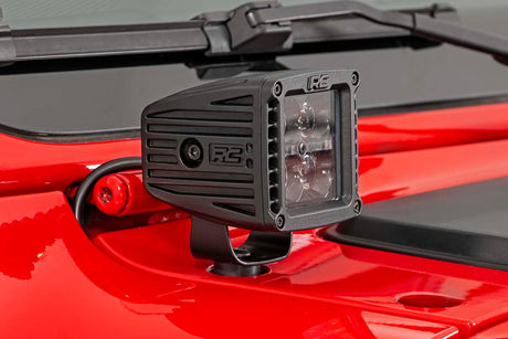 LED Light Kit Cowl Mount 2 Inch Spectrum Pair Jeep Gladiator JT/Wrangler JL (18-26) Rough Country