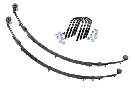 Front Leaf Springs 4 Inch Lift Pair Jeep Wrangler YJ 4WD (1987-1995) Rough Country