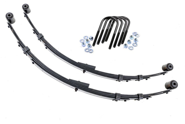 Rear Leaf Springs 4 Inch Lift Pair Jeep Wrangler YJ 4WD (1987-1995) Rough Country