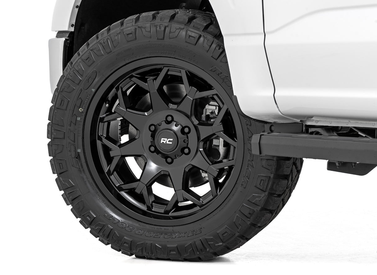 80 Series Wheel One-Piece Semi Gloss Black 20x9 8x165 0mm Rough Country