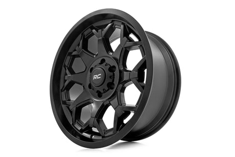 80 Series Wheel One-Piece Semi Gloss Black 20x10 6x5.5 -25mm Rough Country