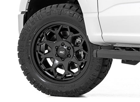 80 Series Wheel One-Piece Semi Gloss Black 20x10 5x5 -25mm Rough Country