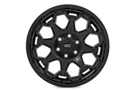 80 Series Wheel One-Piece Semi Gloss Black 20x10 6x135 -25mm Rough Country