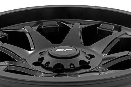 80 Series Wheel One-Piece Semi Gloss Black 20x10 6x135 -25mm Rough Country
