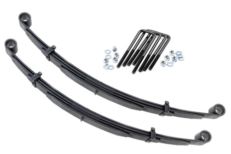 Front Leaf Springs 4 Inch Lift Pair Ford F-250 4WD (1980-1997) Rough Country