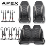 Aces Racing - 2024+ Polaris XP Bench Seat and Bucket Seat Combo