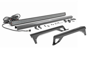 LED Light Kit Windshield Mount 50 Inch Spectrum Dual Row Jeep Wrangler TJ (97-06) Rough Country