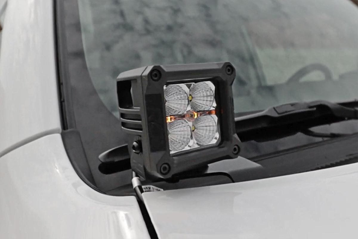 LED Light Kit Ditch Mount 2 Inch Spectrum Spot Pair Toyota 4Runner (10-24) Rough Country