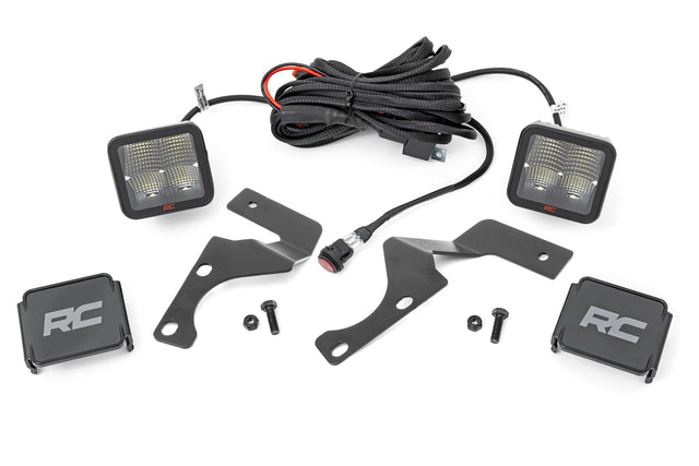 LED Light Kit Ditch Mount 2 Inch Spectrum Spot Pair Toyota 4Runner (10-24) Rough Country