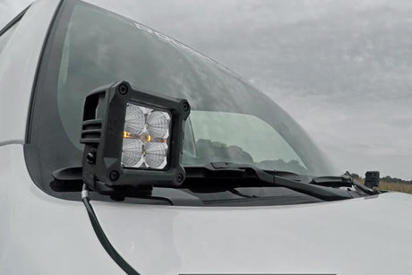 LED Light Kit Ditch Mount 2 Inch Spectrum Spot Pair Toyota 4Runner (10-24) Rough Country