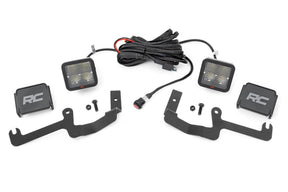 LED Light Kit Ditch Mount 2 Inch Spectrum Pair Spot Chevy Silverado 1500 (19-26) Rough Country