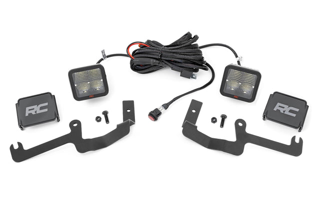 LED Light Kit Ditch Mount 2 Inch Spectrum Pair Spot Chevy Silverado 1500 (19-26) Rough Country