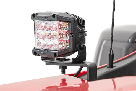 LED Light Kit Ditch Mount 2 Inch Spectrum Pair Spot Chevy Silverado 1500 (19-26) Rough Country