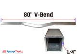 80 X 3 X 3" V Bend Cross Member, 1/4" Wall, Structural Aluminum