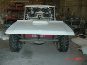 81-93 Dodge fiberglass hood with cowl Far From Stock