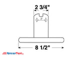 License Plate Bracket, Black Plastic, 2" Stud Mount Compatible