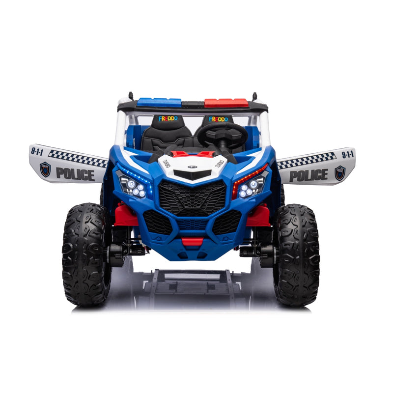 24V Magic Cars Storm Police UTV 2-Seater for Kids with Lights & Sirens for Action-Packed Adventures