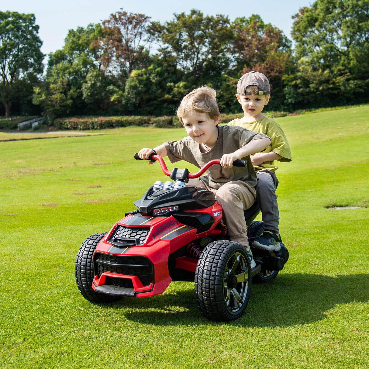 24V Magic Cars Spider 2 Seater Ride-On 3 Wheel Motorcycle