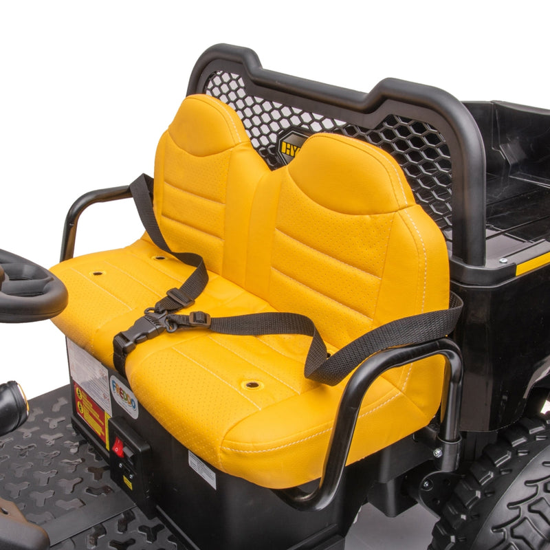 24V 6 Wheeler Magic Cars Tractor Trailer 2 Seater Ride-on with Dump Cart and Parental Remote