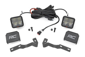 LED Light Kit Ditch Mount 2 Inch Spectrum Pair Spot Toyota Tacoma (16-23) Rough Country