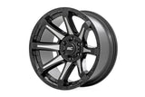 81 Series Wheel One-Piece Semi Gloss Black w/machined spokes 20x9 8x180 0mm Rough Country