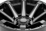 81 Series Wheel One-Piece Semi Gloss Black w/machined spokes 20x9 8x180 0mm Rough Country